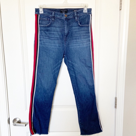 Sanctuary Denim - SANCTUARY Modern Straight Crop HiRise Stripe Jeans